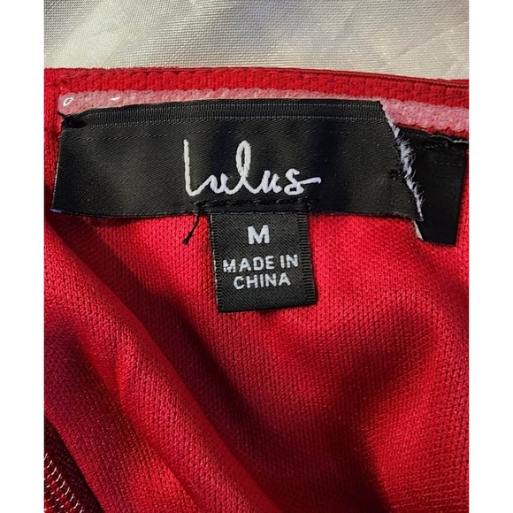 Size Medium LULUS Cause for Commotion Red Pleated Bustier Maxi Dress - Picture 8 of 9